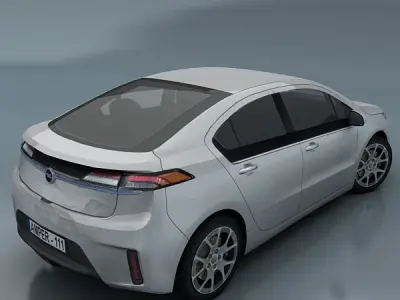 Opel Ampera Low-poly 3D model
