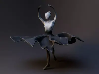 Ballerina scuplture 3D model