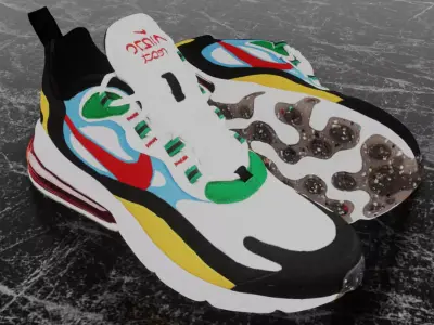 NIKE AIR MAX 270 REACT 3D SHOES Low-poly 3D model