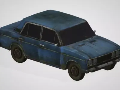 Lowpoly Car 09 Low-poly 3D model