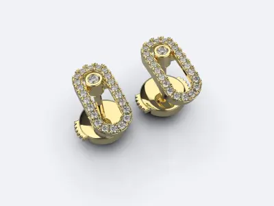 Messika earrings  3D print model