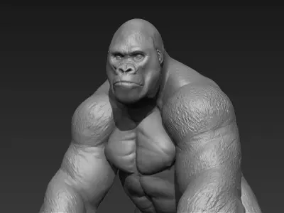 Gorilla 3d Print Ready 3D model