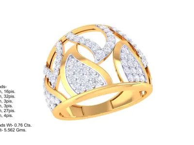 Ladies diamond ring 3D print model 5