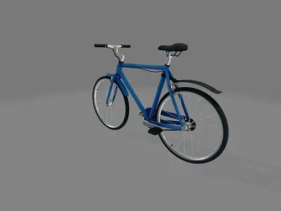 blue bicycle 3D model