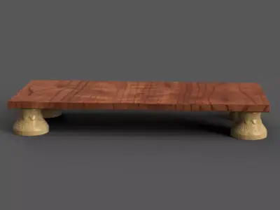 Christmas Bell Monitor Riser STL File for Festive Desk 3D print model