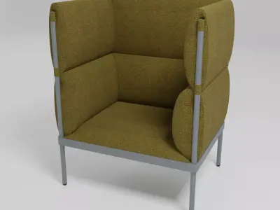 STILIT - High-back fabric armchair - Free 3D model