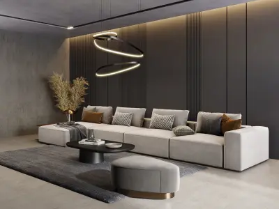 interior living room scene 30 3D model