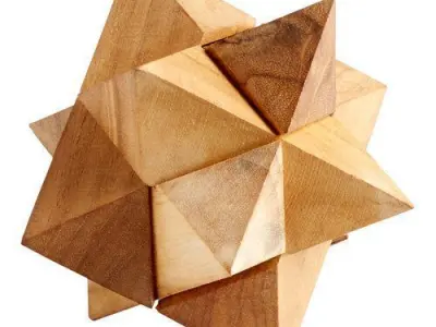 Brown Gemma Puzzle Sculpture 3D model