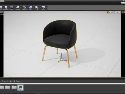 PlusHalle Low Nest Chair UE4 Low-poly 3D model