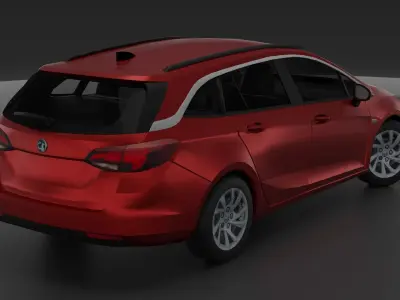 Opel Astra Grand Tourer Low Poly 3D Model Low-poly 3D model