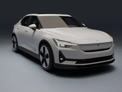 Polestar 2 Low-poly 3D model