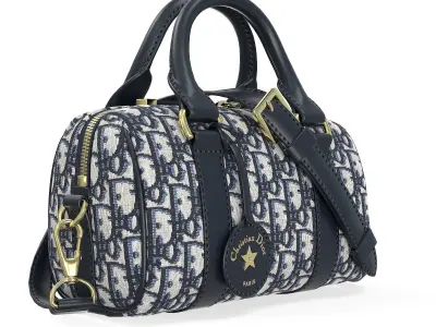 Dior Groove mini Bag Blue Low-poly 3D model