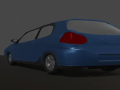 VW Golf Low-poly 3D model