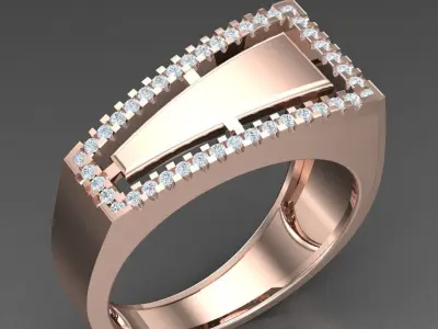 Luxury Men Rings Designs 5MR045 3D print model