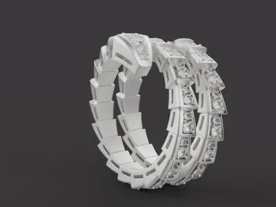 Serpent Ring 61442 3D print model