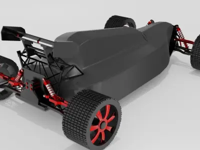 Buggy RC Car  Low-poly 3D model