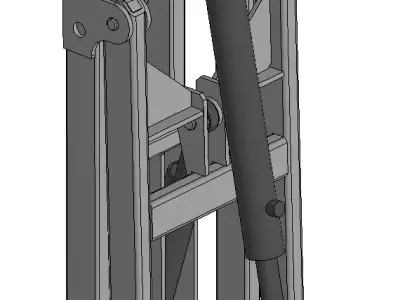 Loader on tractor 3D model