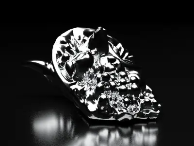 Horn of plenty thanksgiving cornucopia Low-poly 3D model