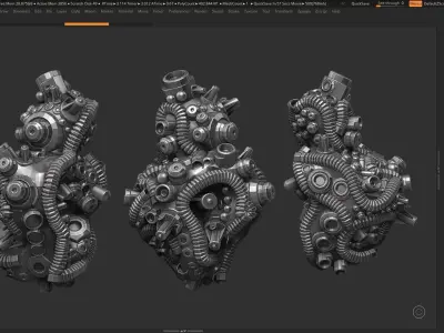 Modern Abstract robotic sculpture 3d print model 139 3D print model