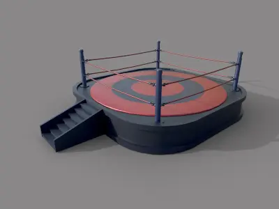 Boxing Ring Low-poly 3D model