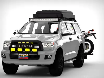 Toyota Sequoia 2010 Equipada  3D model