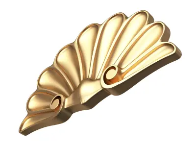 Shell Carved Decoration 02 Low-poly 3D model