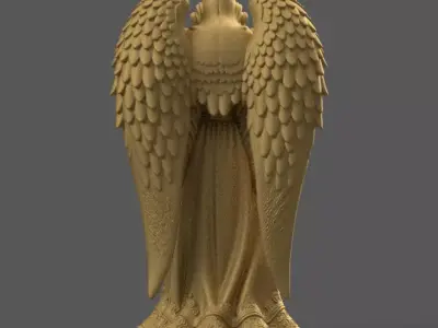 Elegant Angel STL for Christmas Nativity 3D print model