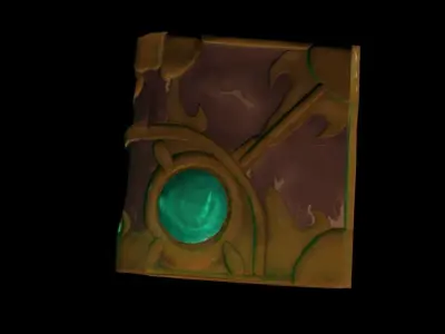 Magic book low-poly Free low-poly 3D model