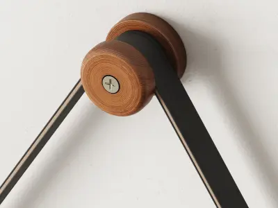 Modern Leather Round Hanging Mirrors - West Elm 3D model