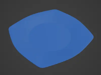 Disposable Plastic Plate A 01  Low-poly 3D model