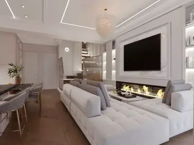 Living room design 3dmax 3D model
