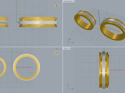 Wedding Bands 09 3D print model