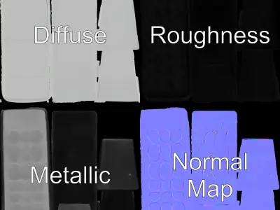 Modern Metal Display Stand Model Pack Low-poly 3D model