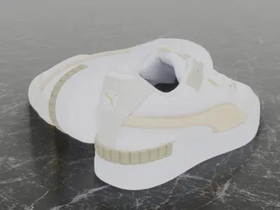 Puma 3D Shoes - White Low-poly 3D model