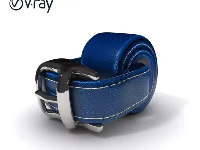 Denim Belt D Model Pack Low-poly 3D model