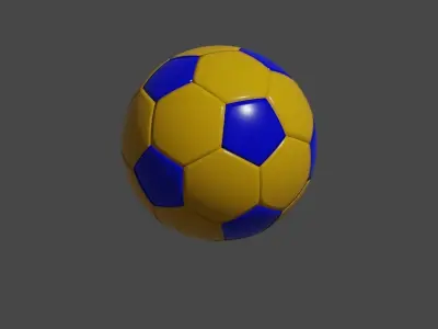 FootBall soccer ball Low-poly 3D model shop