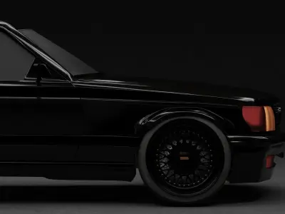 mercedes benz class S 560 SEC w126 3D model