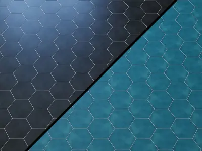 Cavallo Swiss Coffee 7 Hexagon Porcelain Tile 3D model