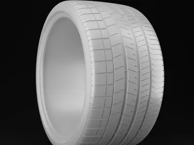 Realistic Tires Pirelli P ZERO PZ4 Realworld Size 3D Model 3D model