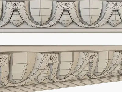 Ionic molding 3D model