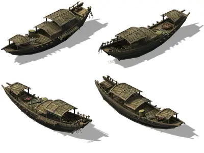 Game Pier - Fishing Boat 2701 3D model