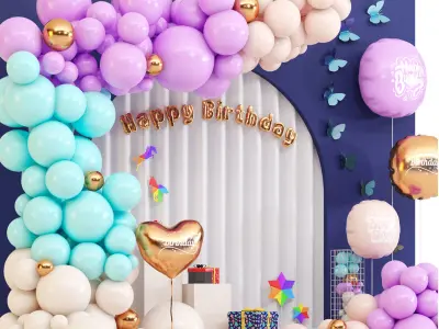 Happy birthday Set 01 3D model