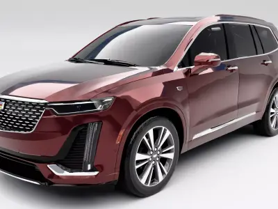 Cadillac XT6 Luxury 2023 Low-poly 3D model