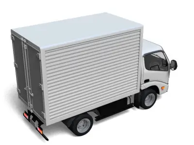 2t truck Van body type 3D model