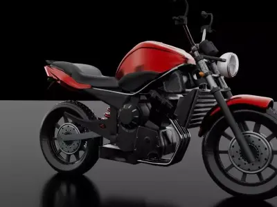 Motor Bike With Texture 3D model