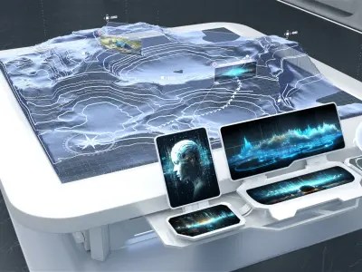 High-Tech Future Exhibition Hall 3D model