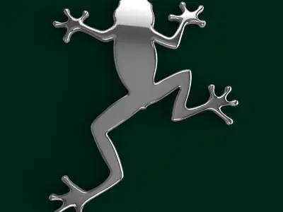 Frog Car Sticker 3D model