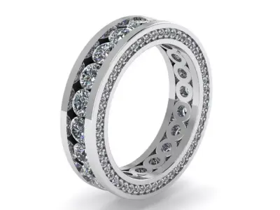 Channel Setting Wedding Band 4045 3D print model