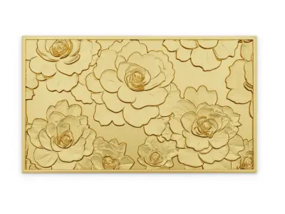 modern panel wall decor set relief stl mural CNC 303 3D model