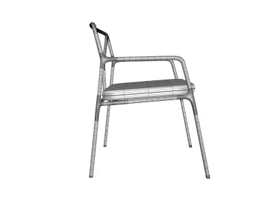 Outdoor Steel Chair - 3D Model for Your Garden and Patio 3D model